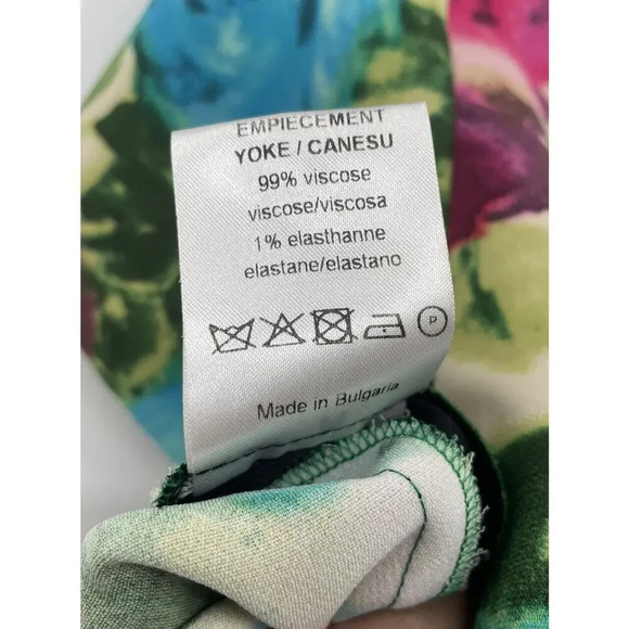 Sandro Floral Abstract Mini Shift Dress Size EU 2 US 4-6 Cut out Back zip - Picture 14 of 16